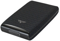 Credit Card Case RAZOR Fan - leather Diagonal Carbon Black